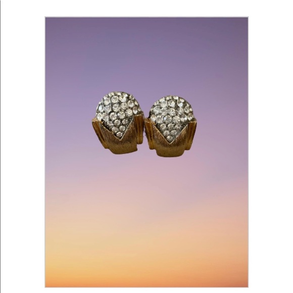 Art Deco style vintage screw back earrings m - Picture 1 of 5